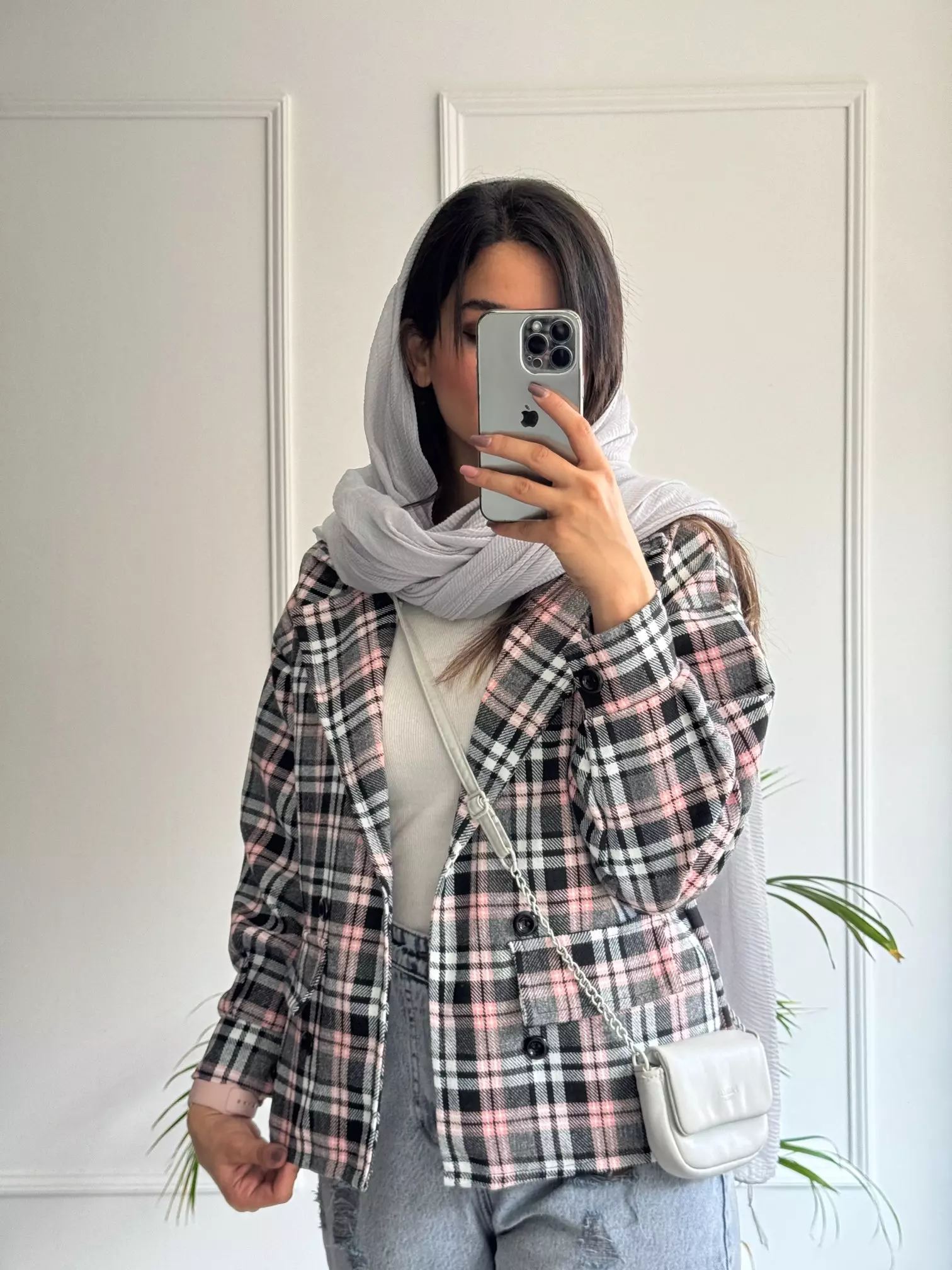 کت چهارخونه پشمی آیسل